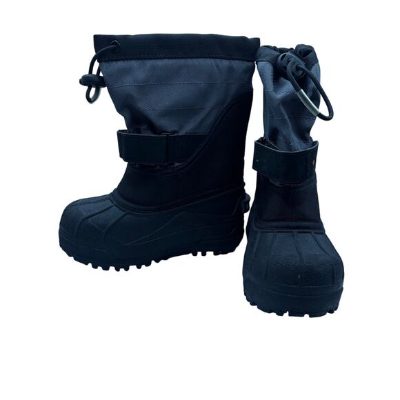 Columbia Black Grey Waterproof Snow Boots SZ 10 Rain Weather Winter Rubber Logo - Picture 1 of 7